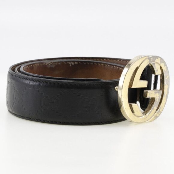 Gucci Interlocking GG Cima Leather Black Belt main image 10